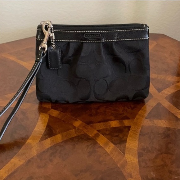 Coach Handbags - Coach Black Wristlet Clutch Authentic Free Used Excellent Condition Like New